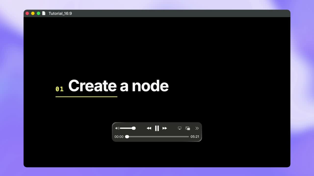 A finished YouArt workflow tutorial showing how to create a node